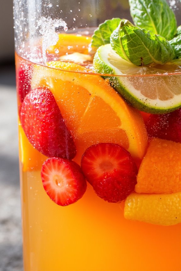 vibrant fruity summer beverage