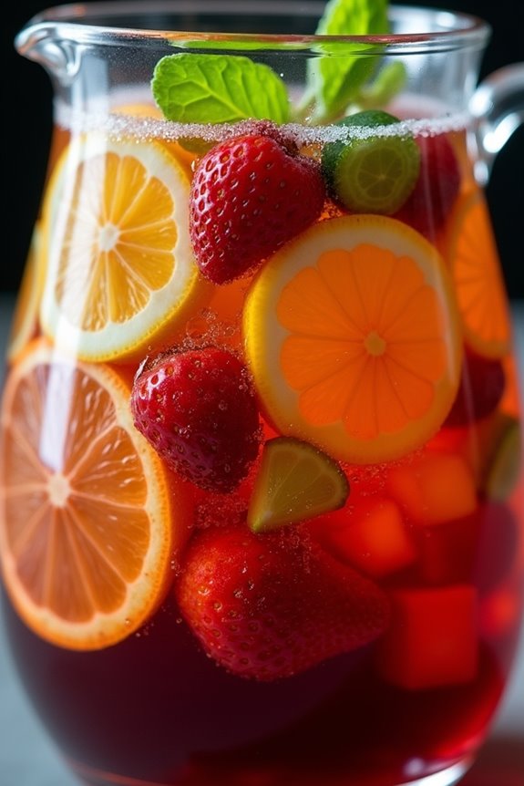 vibrant fruity summer drink