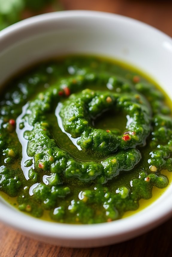 vibrant garlic parsley sauce