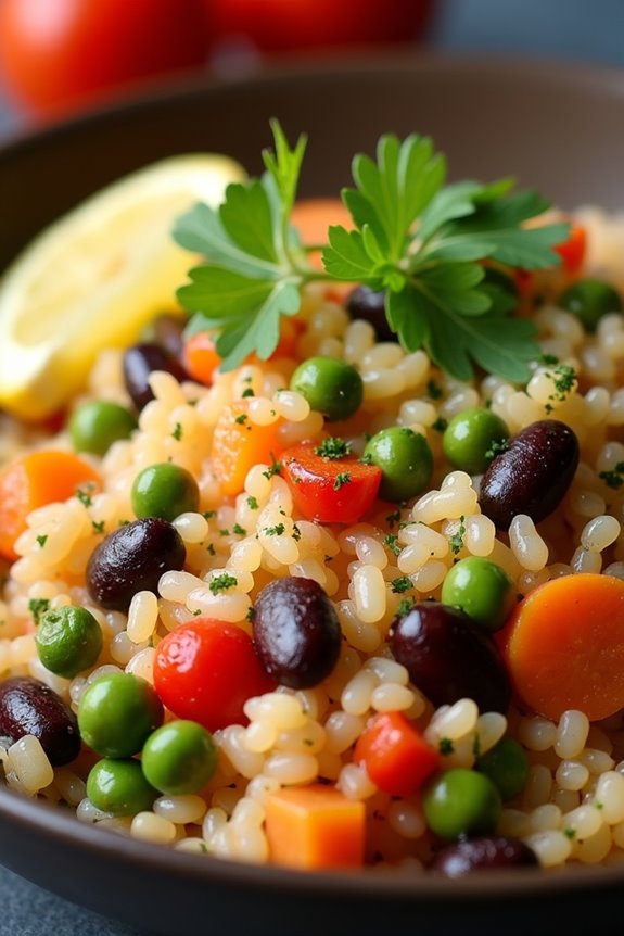 vibrant greek style rice dish