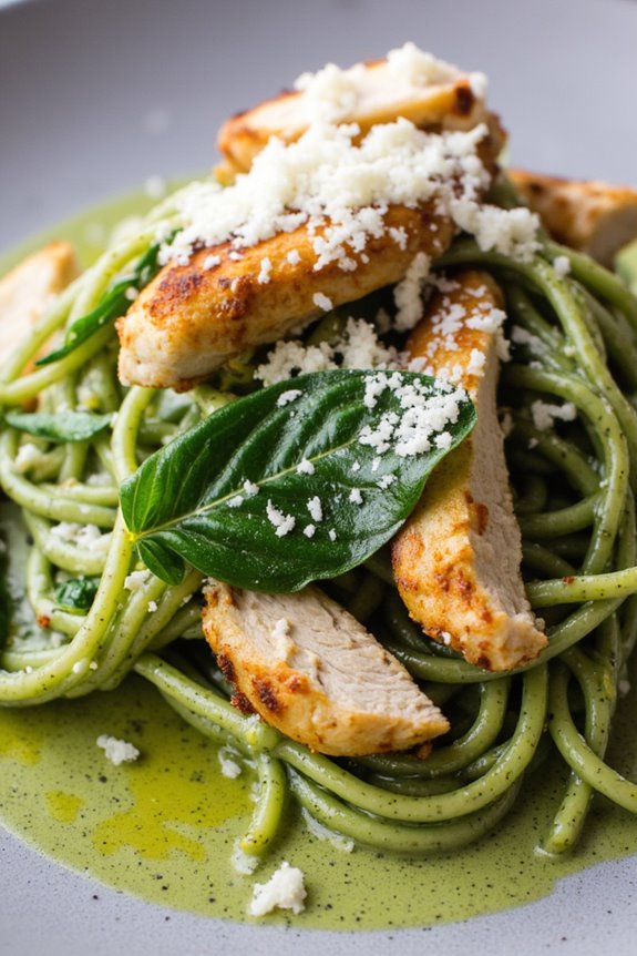 vibrant green pasta delight