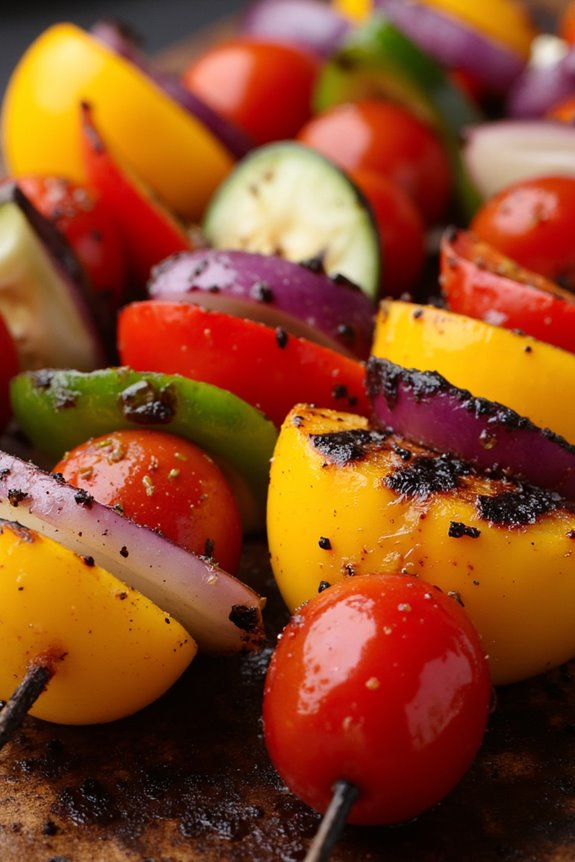 vibrant grilled vegetable skewers