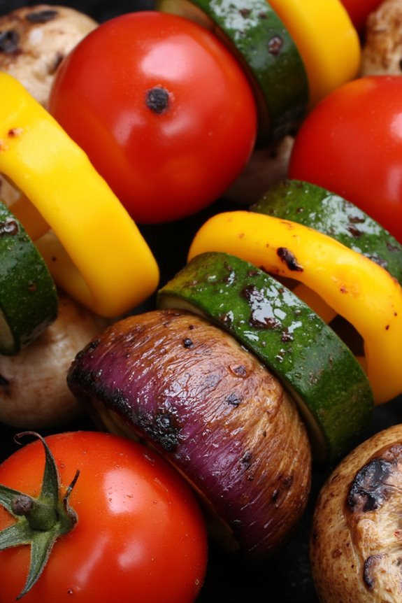 vibrant grilled vegetable skewers