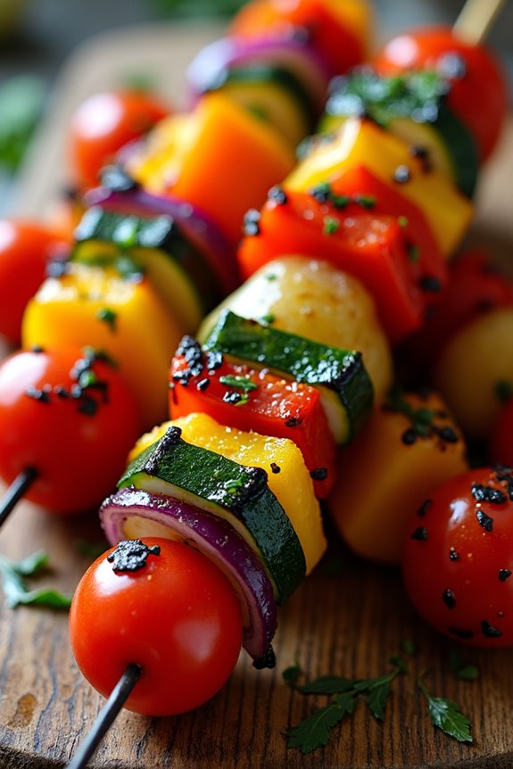 vibrant grilled vegetable skewers