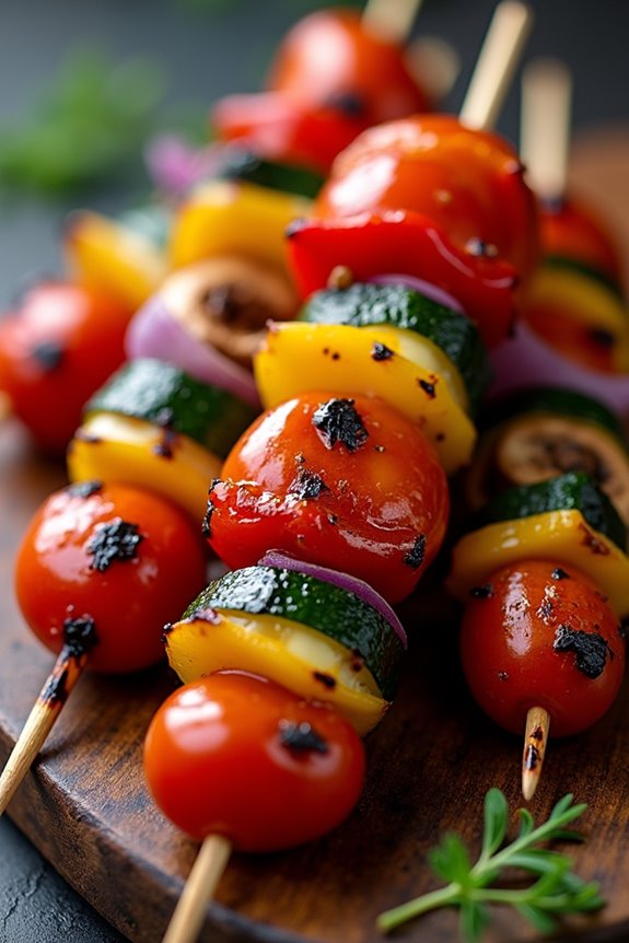 vibrant grilled vegetable skewers