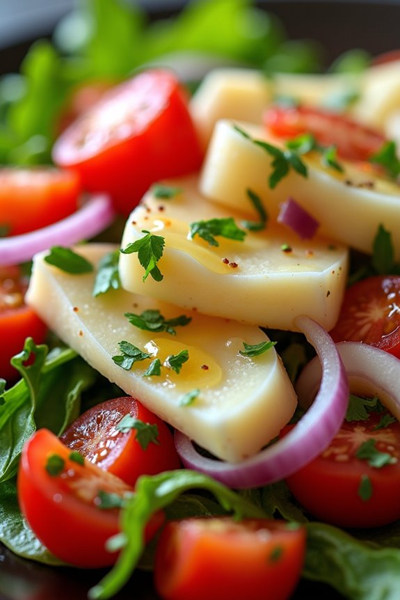 vibrant heart of palm salad
