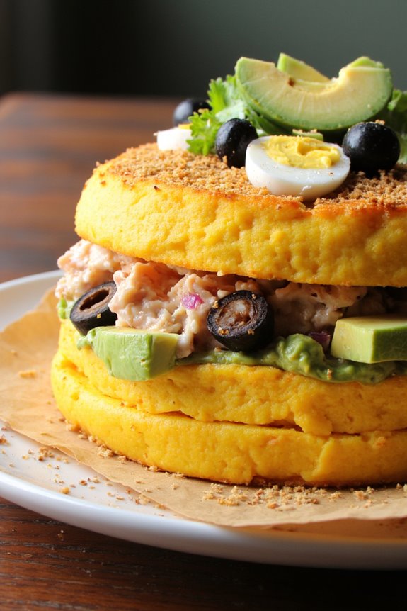 vibrant layered potato dish