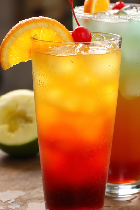 vibrant layered tropical refreshment