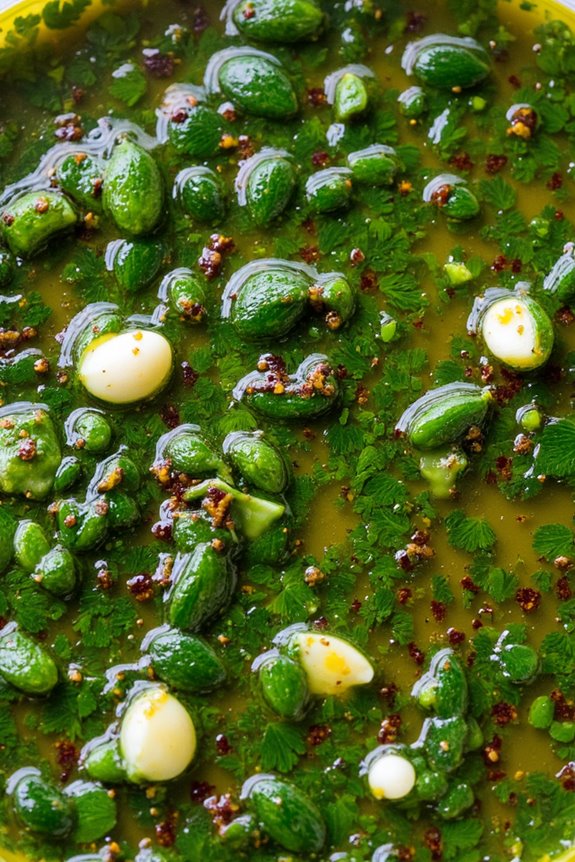 vibrant mint chimichurri sauce