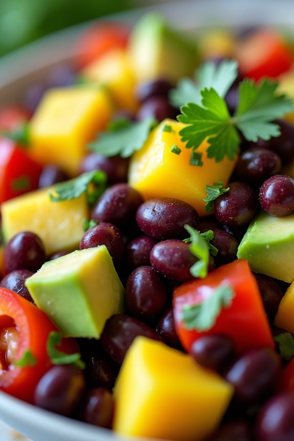 vibrant nutritious black bean salad