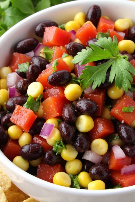 vibrant nutritious black bean salsa
