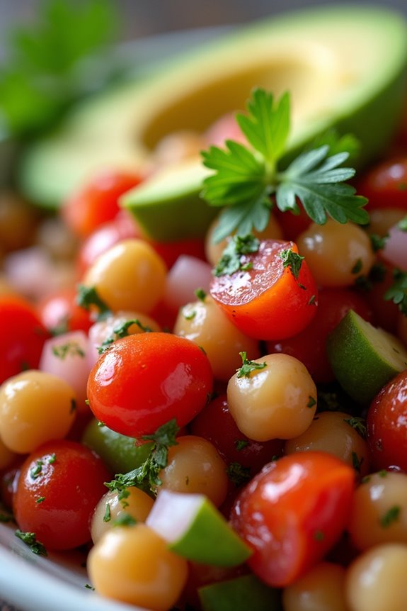 vibrant nutritious chickpea salsa