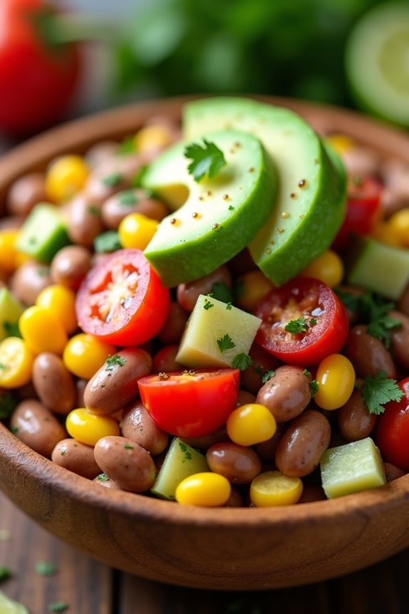vibrant nutritious colombian bean salad