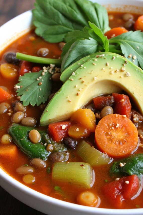 vibrant nutritious lentil soup