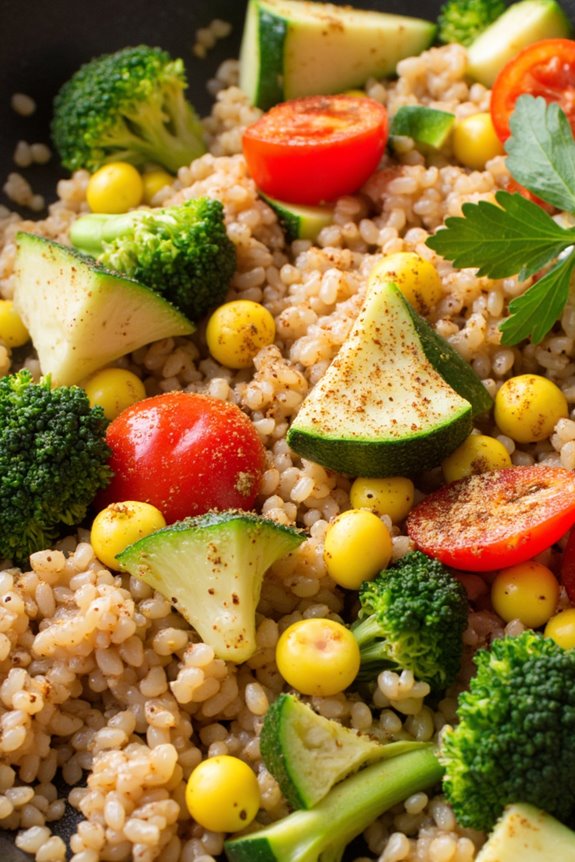 vibrant nutritious quinoa stir fry