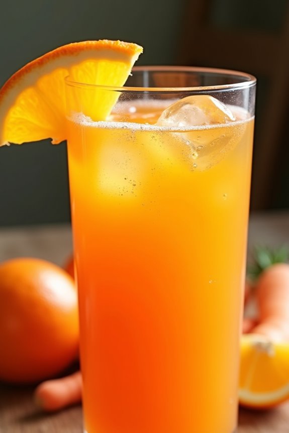 vibrant orange carrot juice