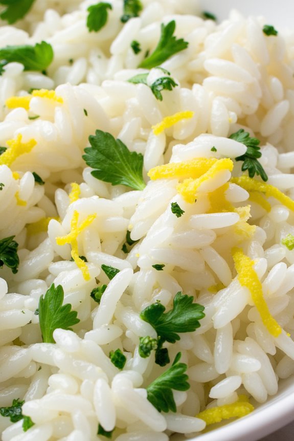 vibrant parsley lemon rice
