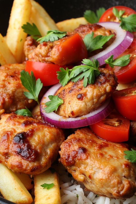 vibrant peruvian asian chicken dish