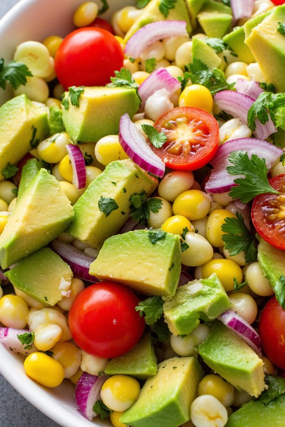 vibrant peruvian corn salad