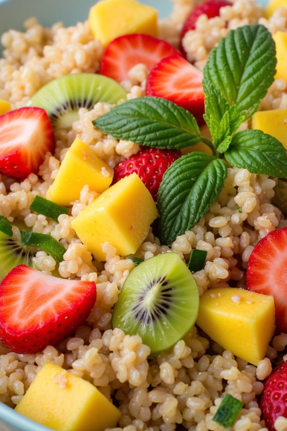 vibrant quinoa fruit salad