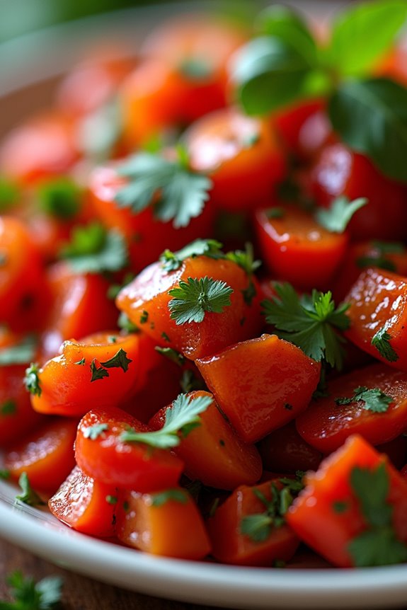 vibrant roasted red pepper condiment
