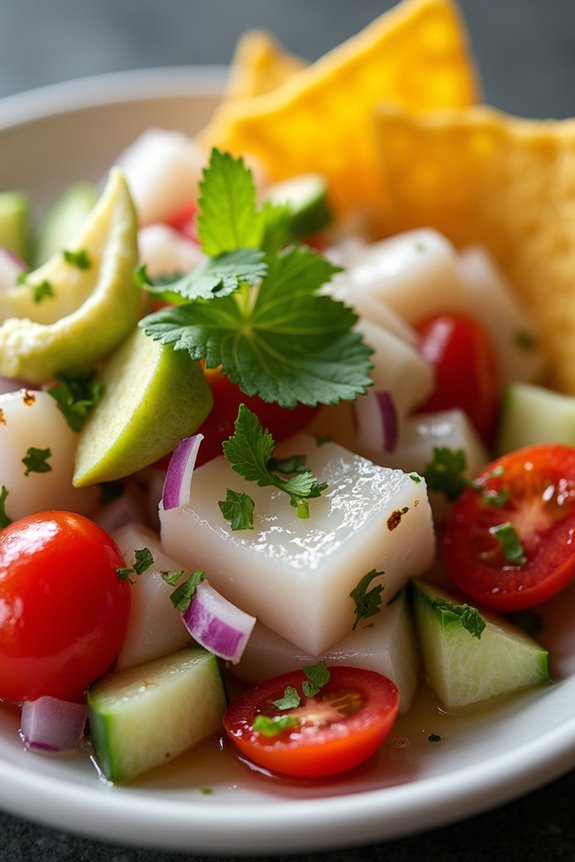 vibrant seafood citrus dish