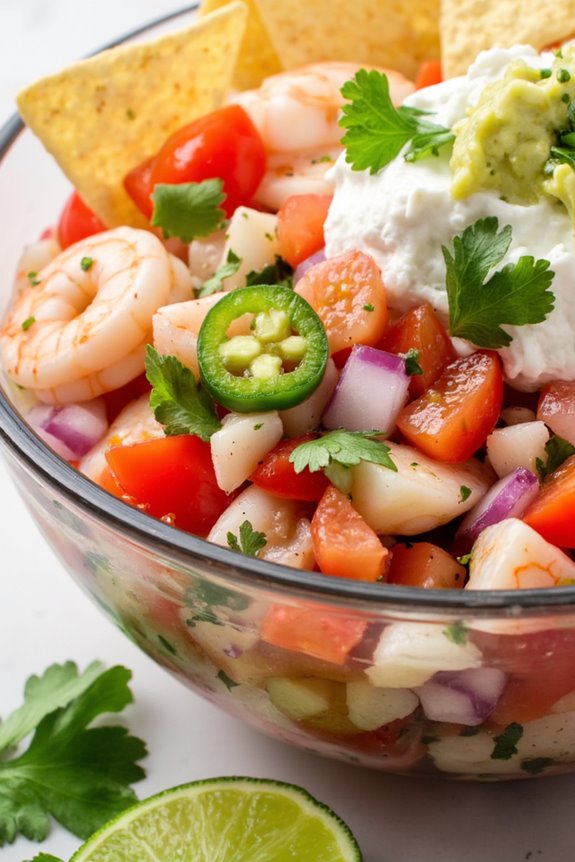 vibrant seafood marinated ceviche