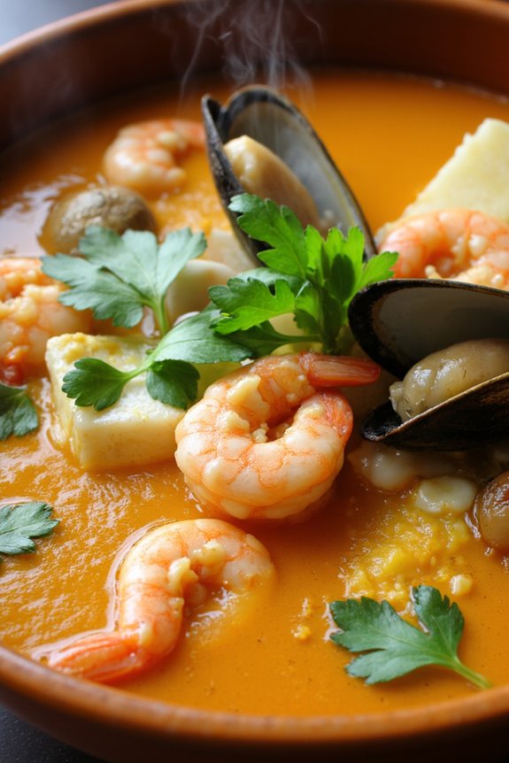 vibrant seafood soup delight
