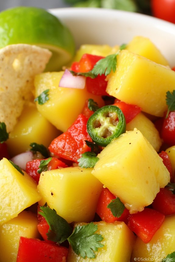vibrant spicy pineapple salsa