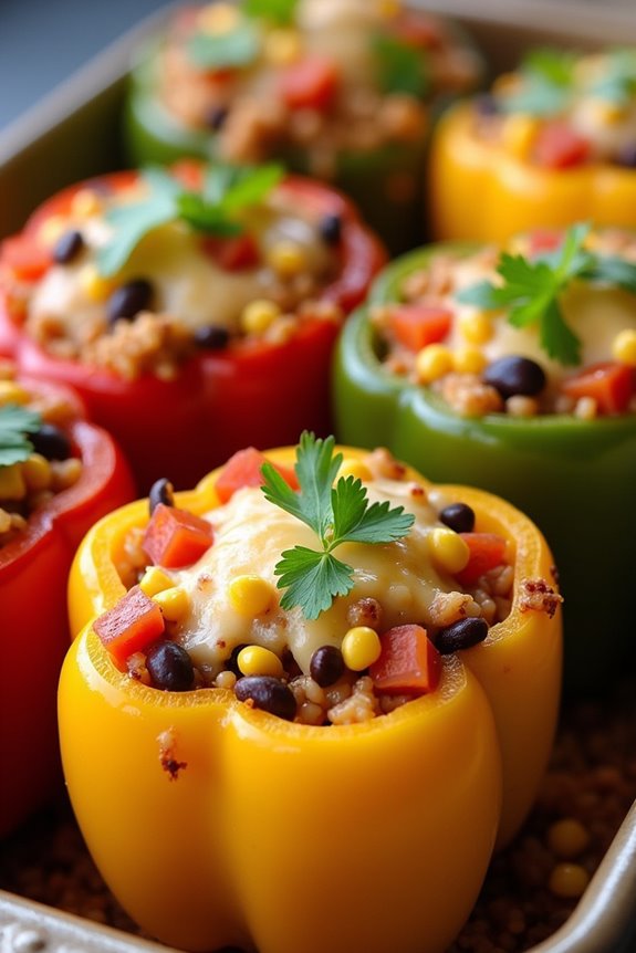 vibrant stuffed bell peppers