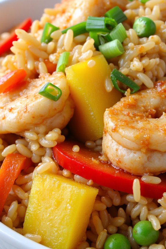 vibrant sweet and sour rice