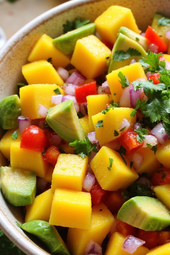 vibrant sweet creamy salsa