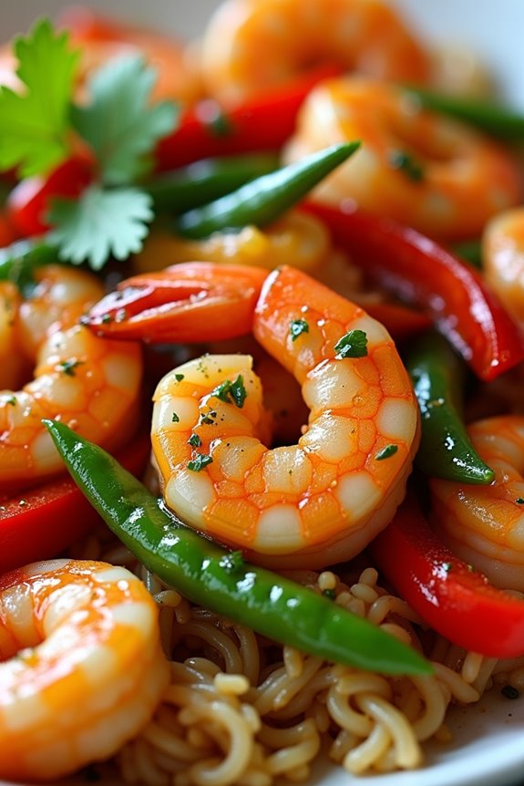 vibrant sweet spicy prawns