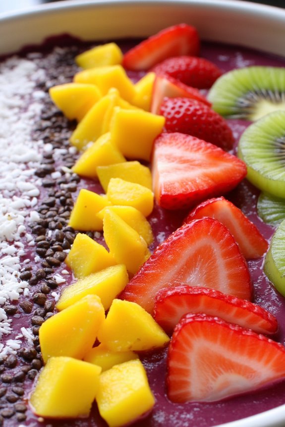 vibrant tropical a a bowl