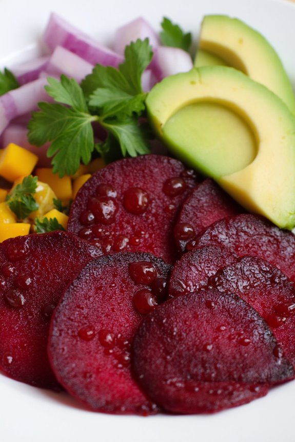 vibrant vegan beet dish