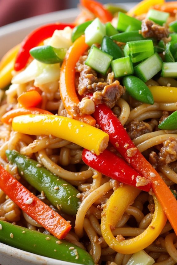 vibrant vegetable chow mein