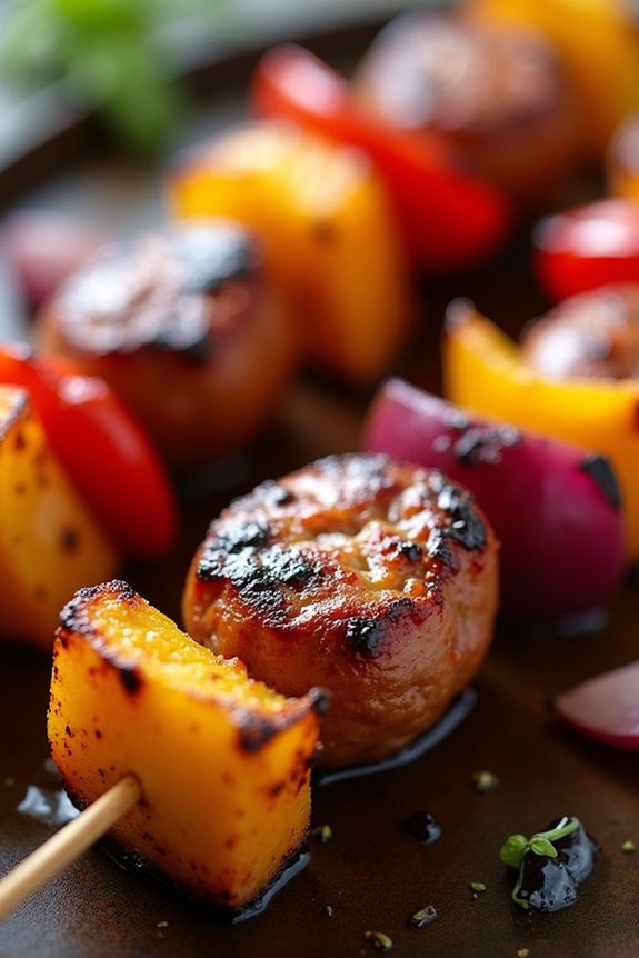 yuca sausage skewers recipe