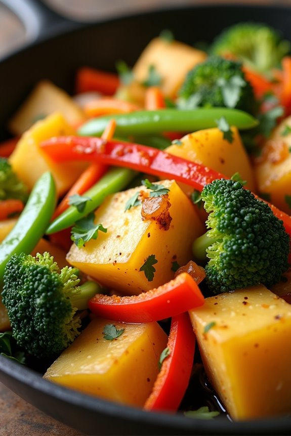 yuca vegetable stir fry delight