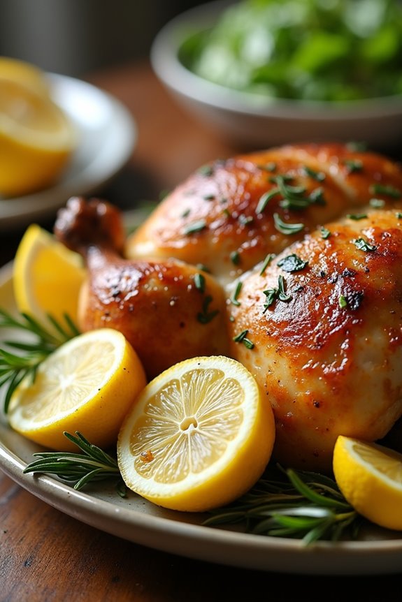 zesty herb marinated roasted chicken