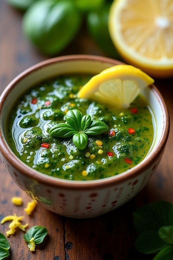 zesty lemon basil sauce