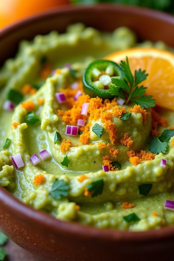 zesty orange avocado guacamole